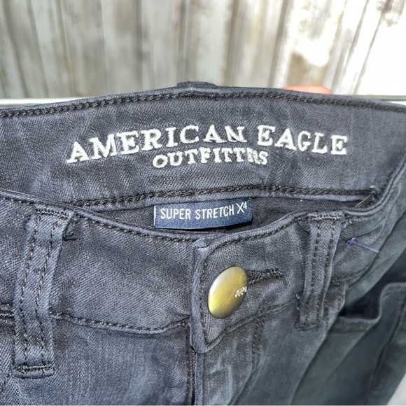 American Eagle Super Stretch X4 High Rise Jegging Black Long - Picture 5 of 7